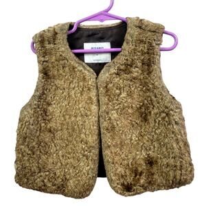 Old Navy Faux Fur Brown Vest Size 5T